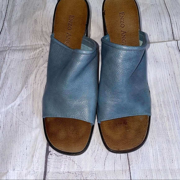 Enzo Angiolini blue and brown mules - Picture 11 of 11
